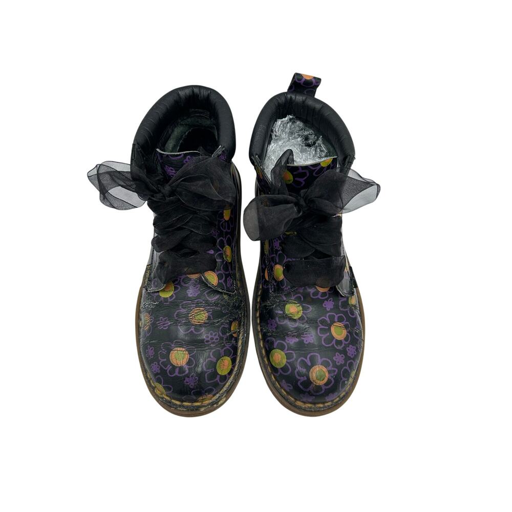 Rare Vintage Made in England Dr. Martens boots bold retro floral Print SZ 8 Y2k - Picture 3 of 11